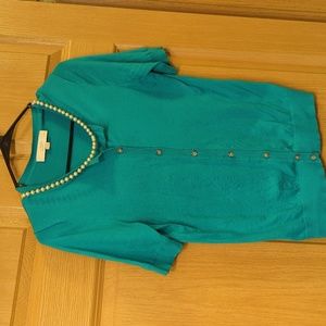 LOFT Aqua teal cardigan